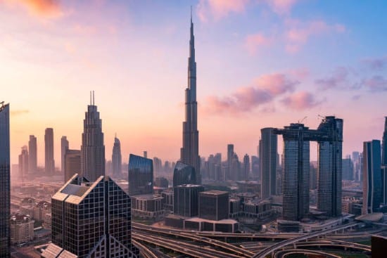 L'alba sul Burj Khalifa