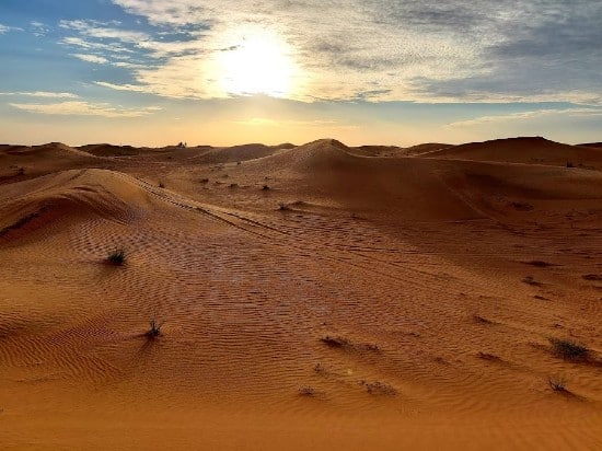 Panorama sul deserto di Dubai