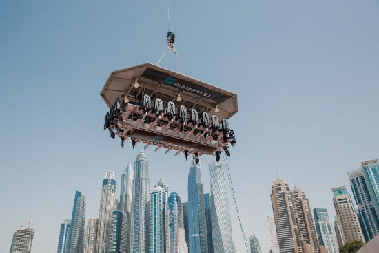 Dinner in the Sky Restaurant Dubai: ristorante sospeso