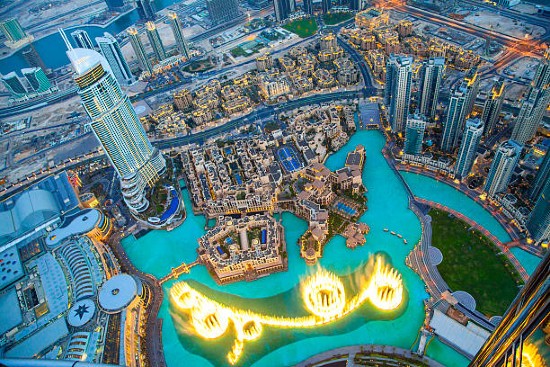 vista da cima Burj Khalifa